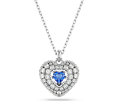 Swar*vski - Hyperbola pendant Heart, Blue, Rhodium plated - 5680403